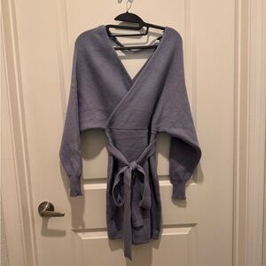 Women's V-Neck Sweater Dress